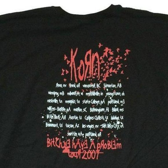 VINTAGE KORN BAND SHOT BITCH WE HAVE PROBLEM 2007 - Picture 2 of 2